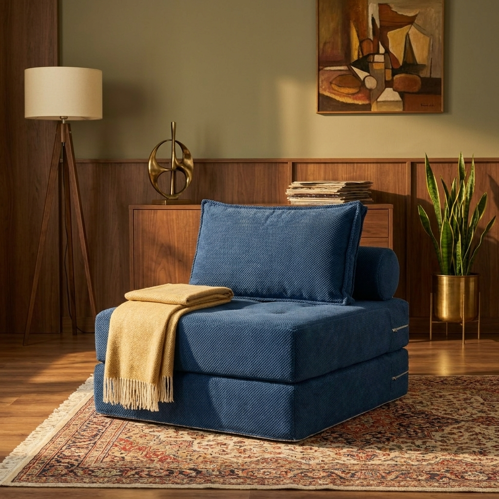 chair-v2 · Navy · midcentury