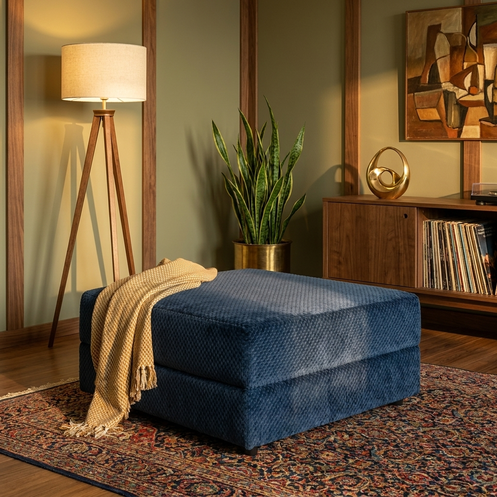 enkelt-modul · Navy · midcentury
