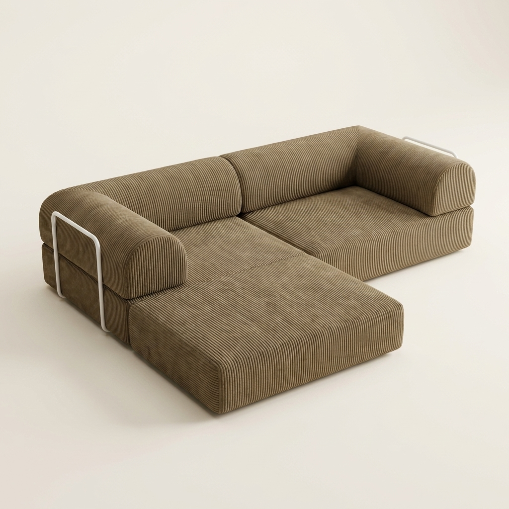 Hjørne Åben · Khaki · angle 1