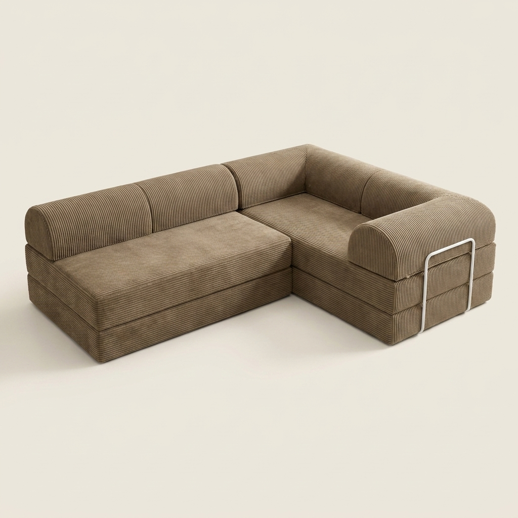 Hjørne Lukket · Khaki · angle 1