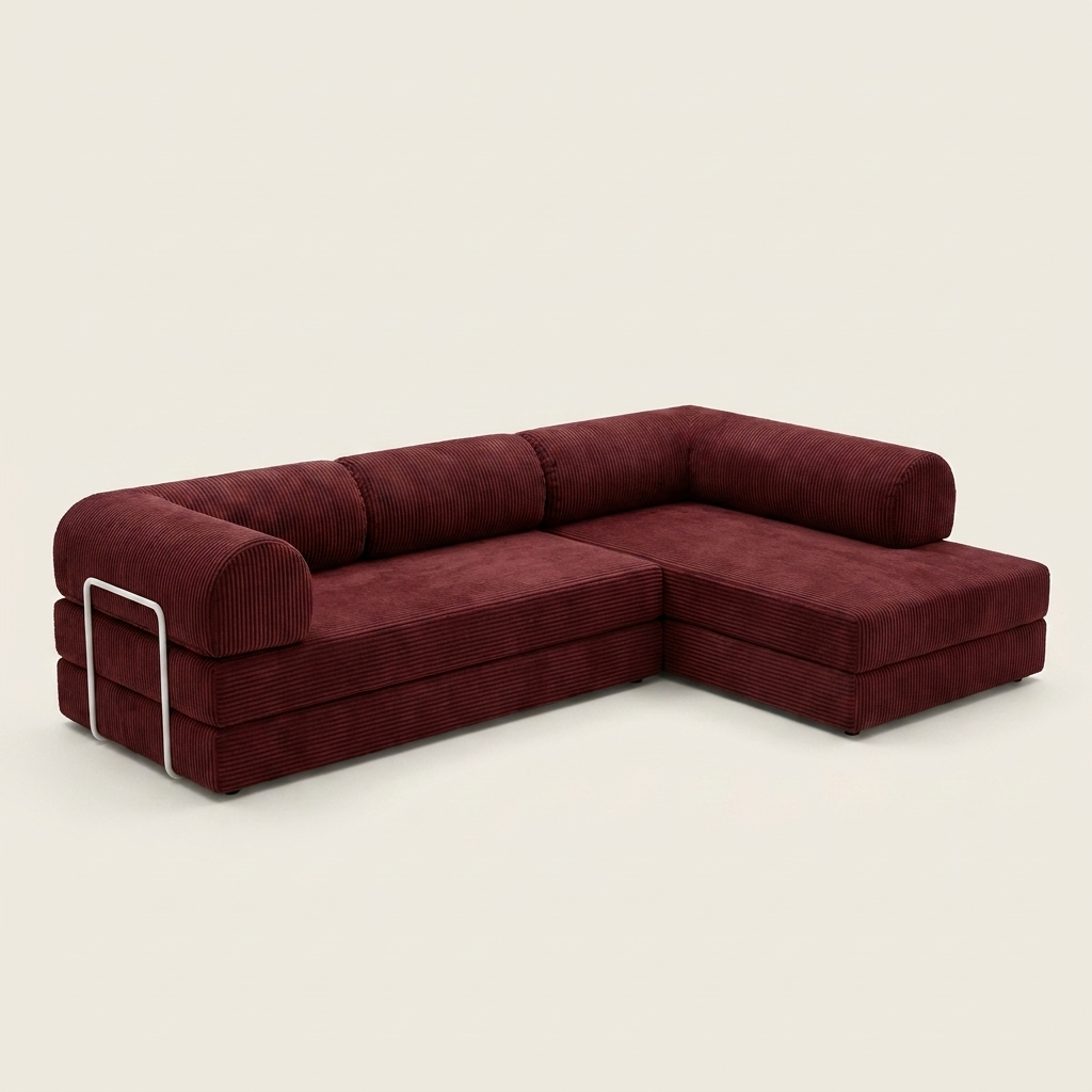Hjørne Åben · Burgundy · angle 3