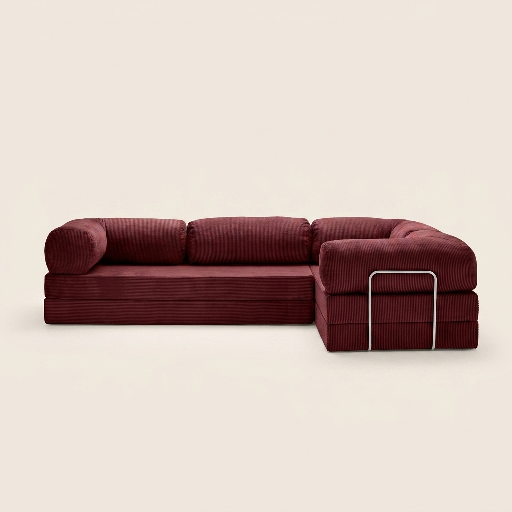 Hjørne Lukket · Burgundy · angle 3