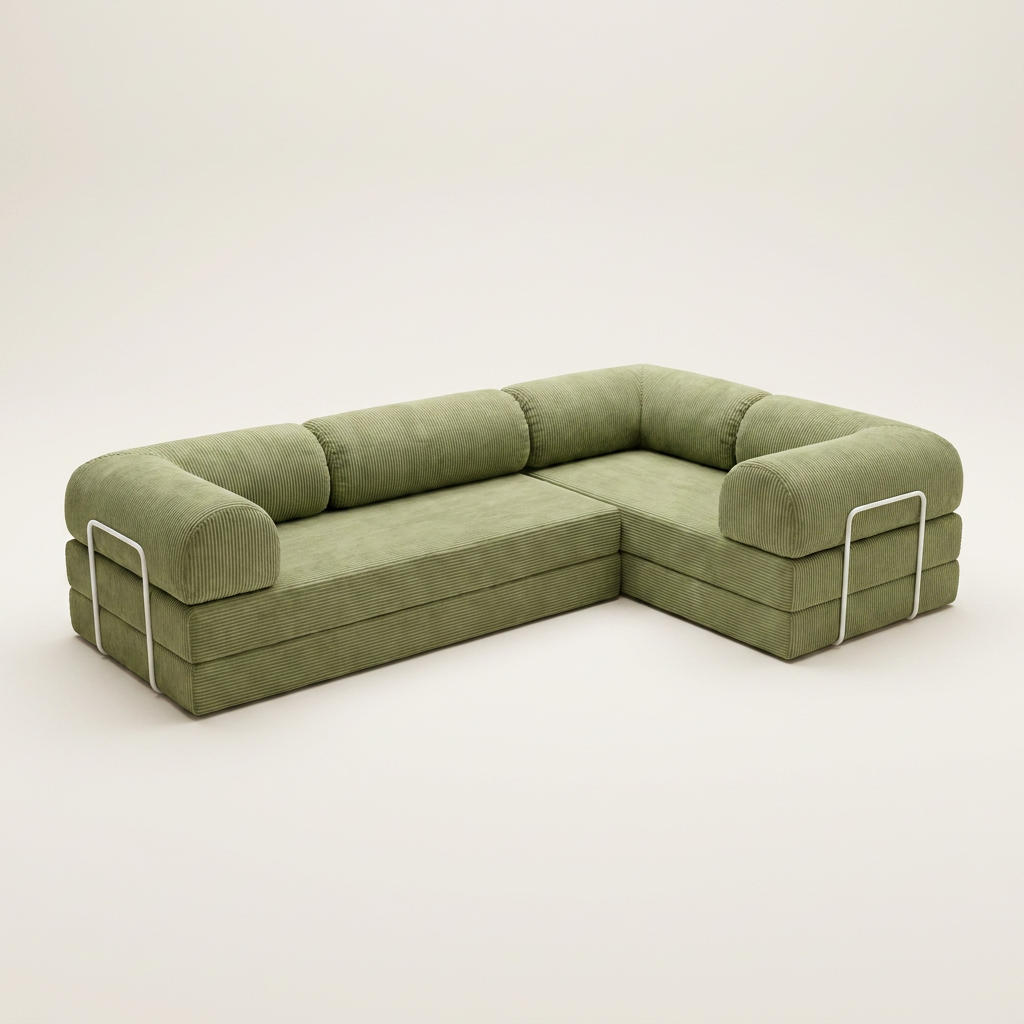 Hjørne Lukket · Sage Green · angle 1