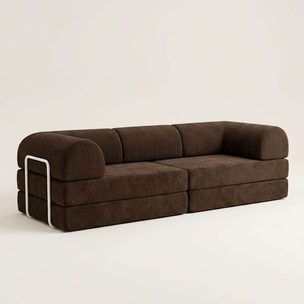3-pers · Mørk Brun · angle 1