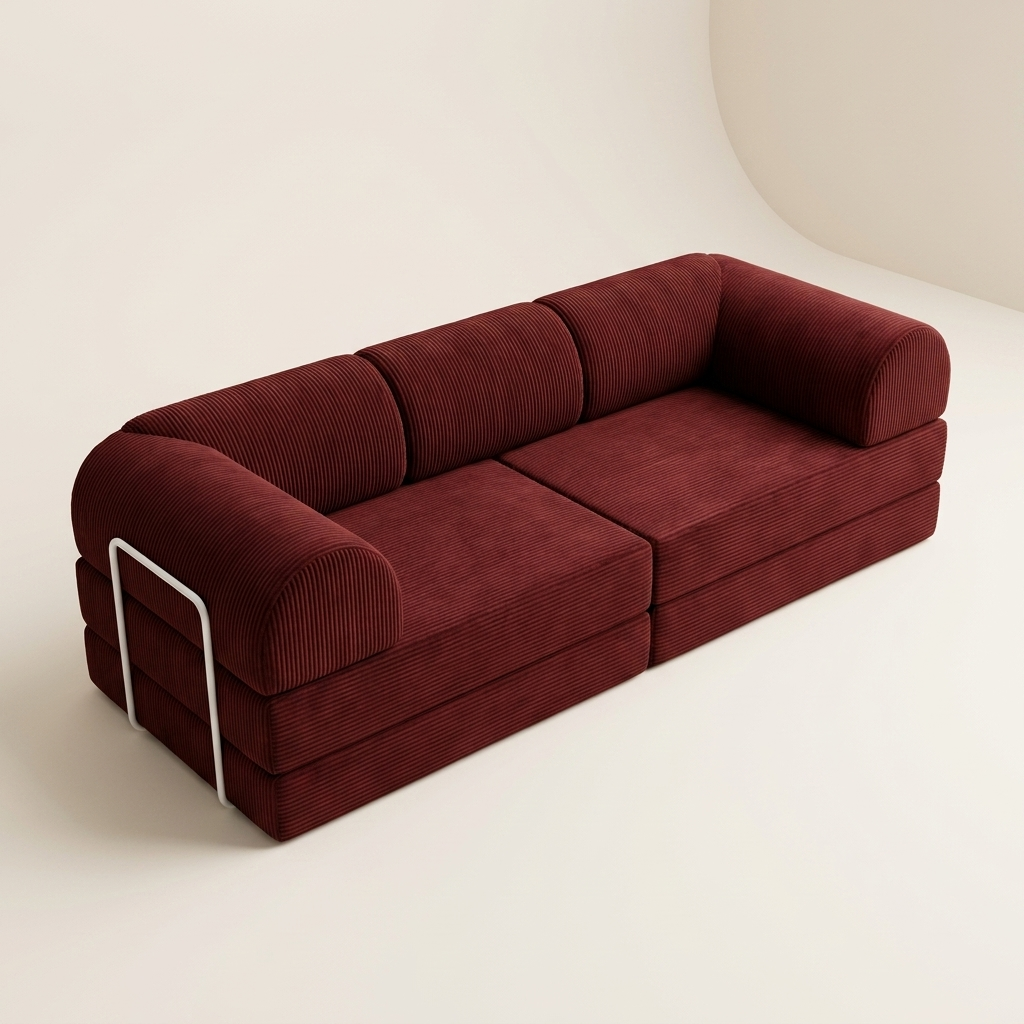 3-pers · Burgundy · angle 3