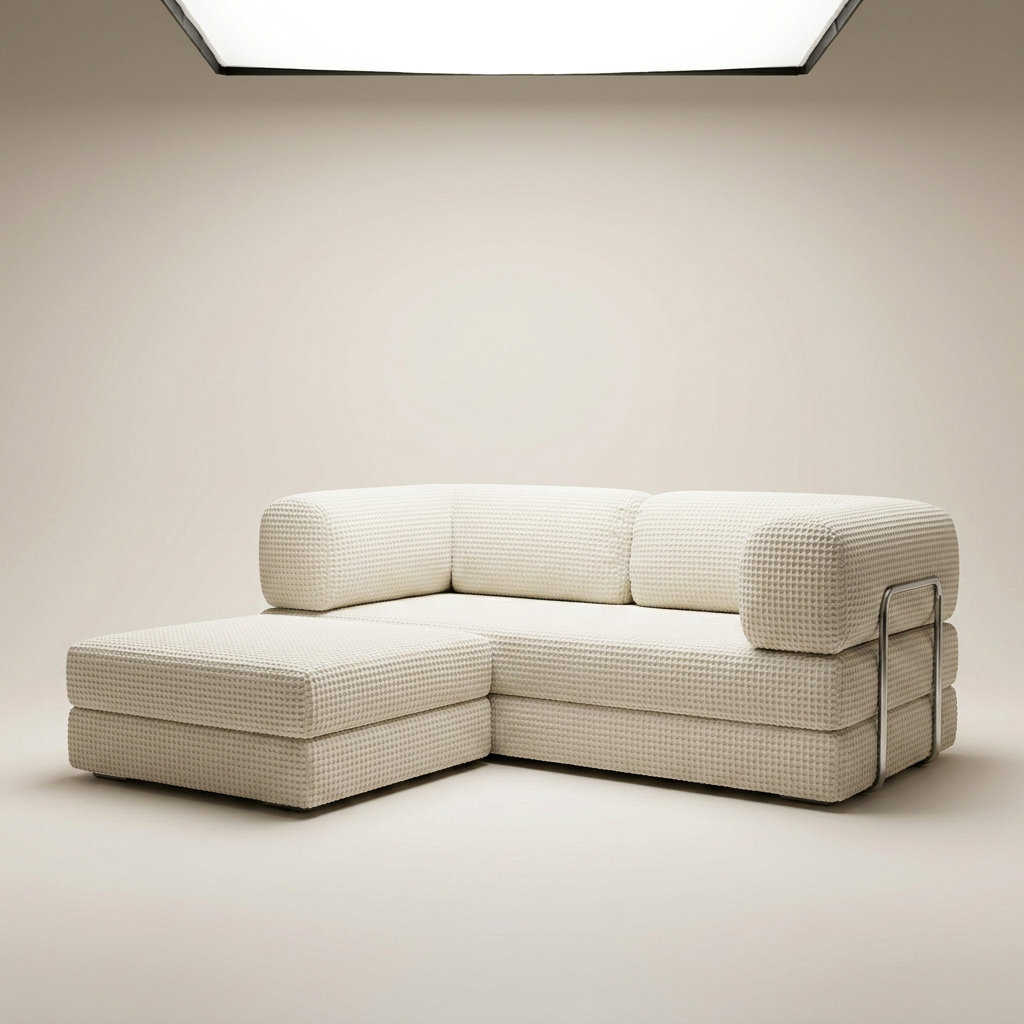 2-pers + puff · Råhvid · 3/4