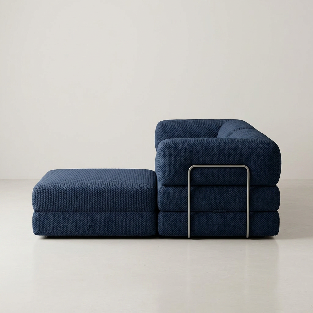 2-pers + puff · Navy · side