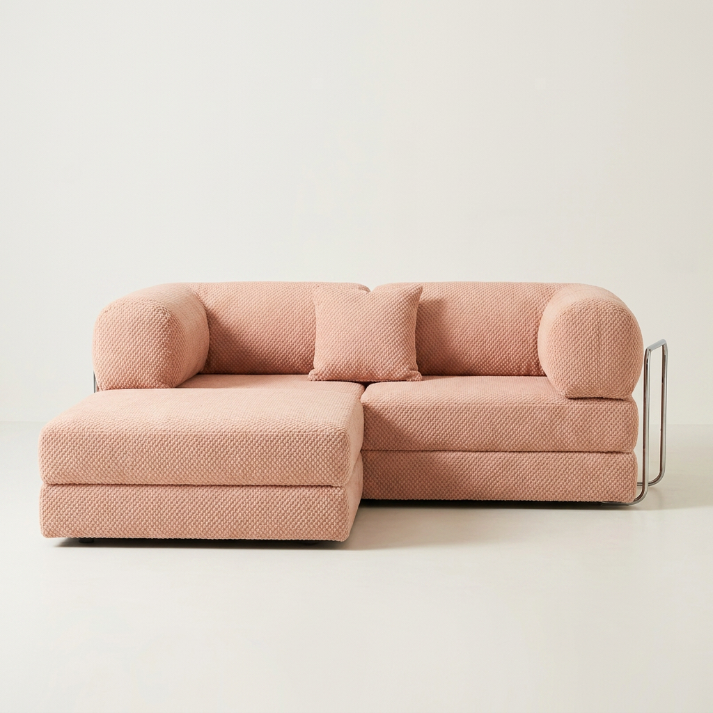 2-pers + puff · Rosa · head-on