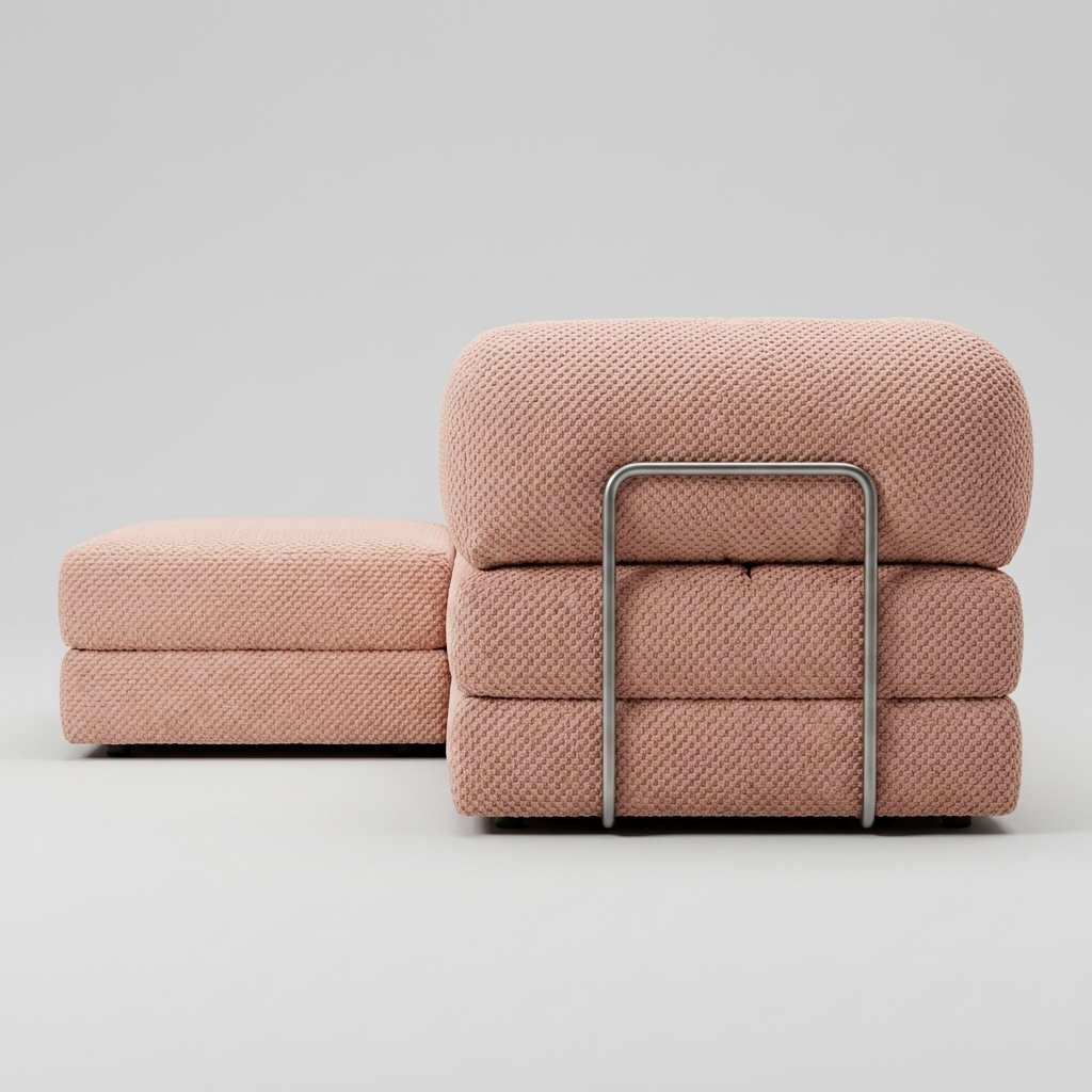 2-pers + puff · Rosa · side