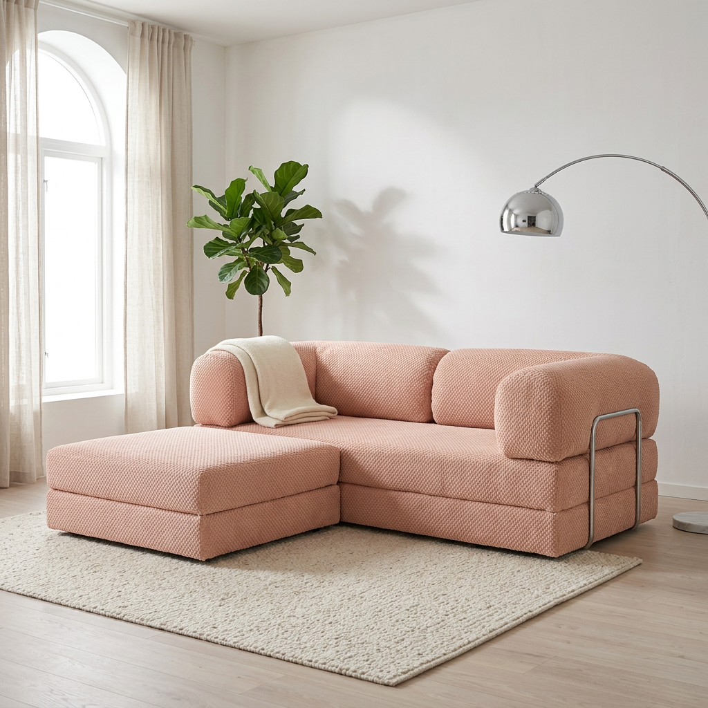 2-pers + puff · Rosa · lifestyle