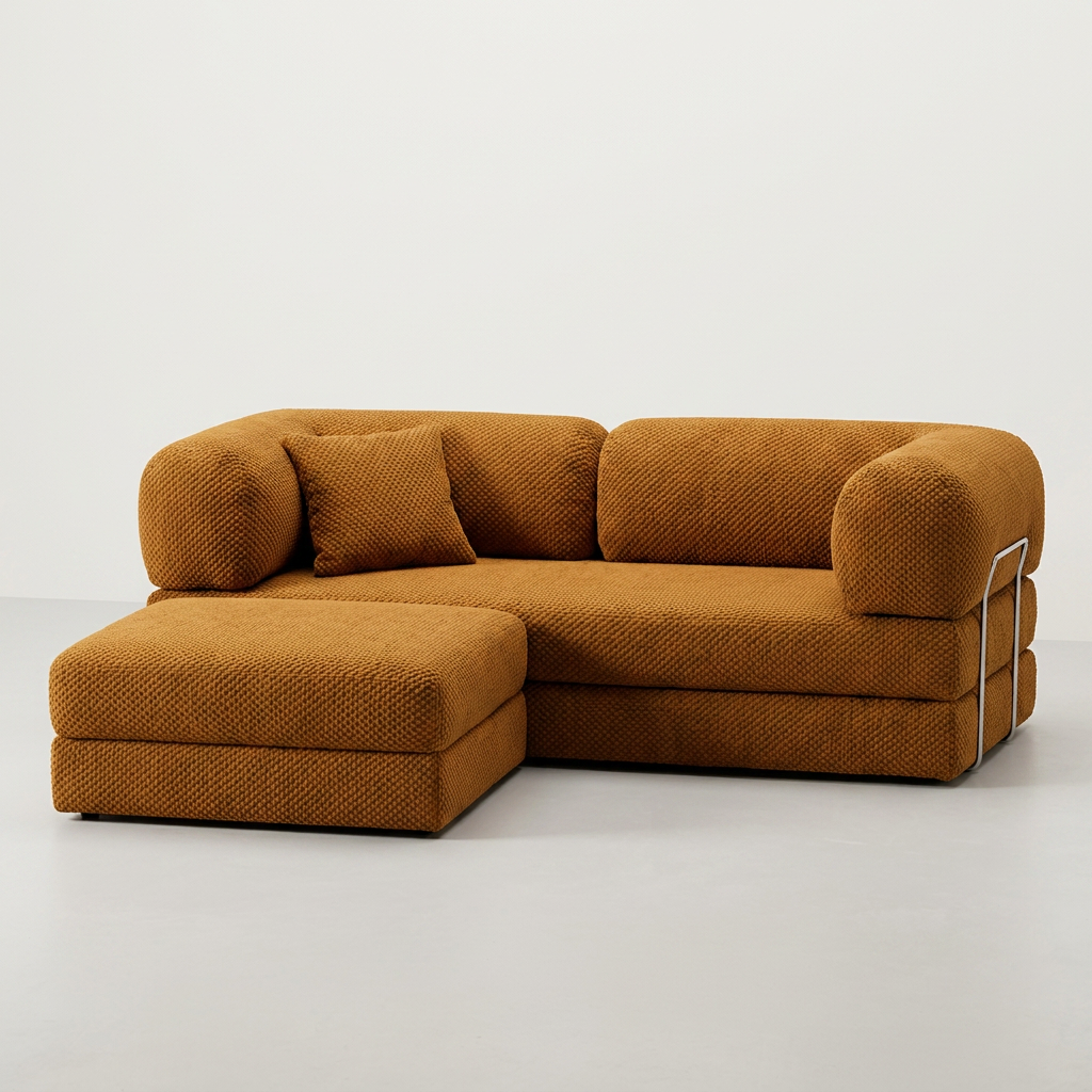 2-pers + puff · Cognac · head-on